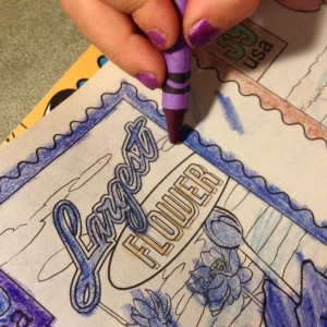 Cursive in coloring book