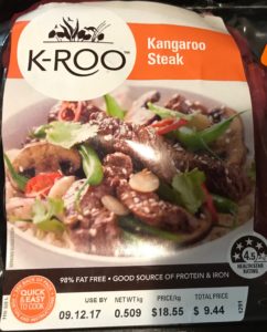 Kangaroo Meat Label