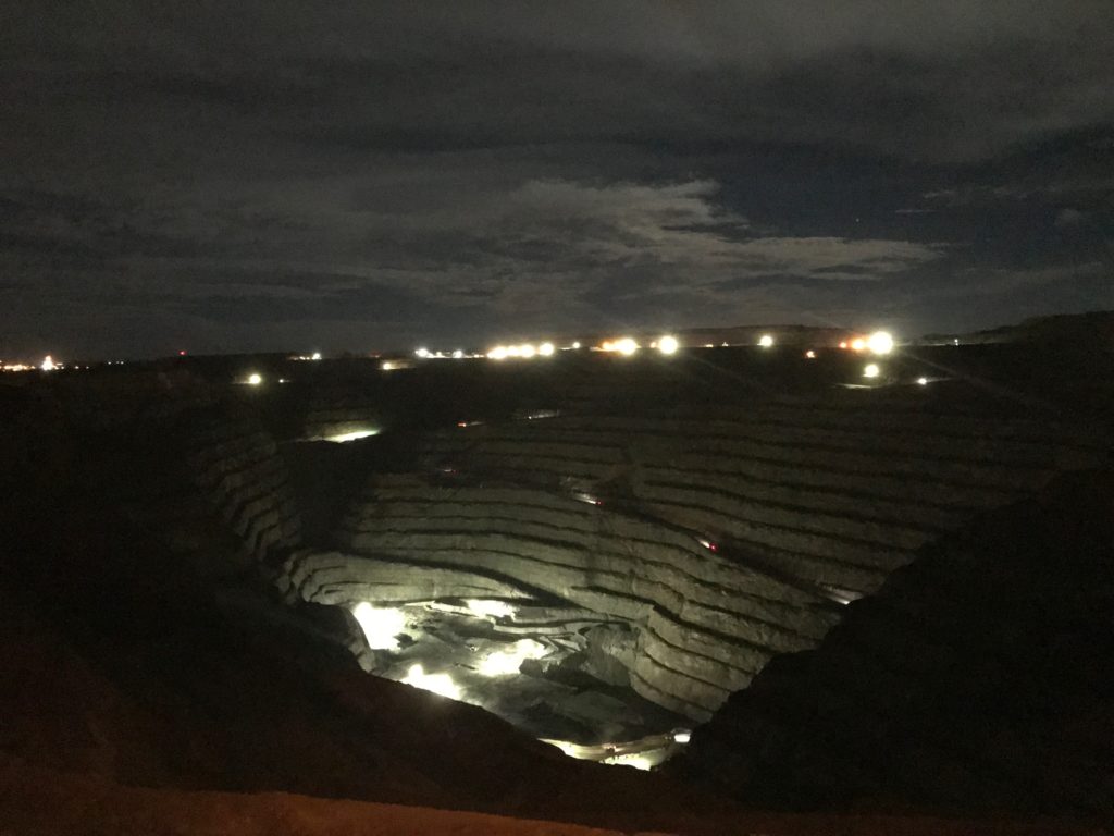 Superpit in the dark