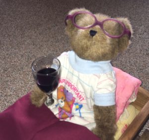 bear with wine
