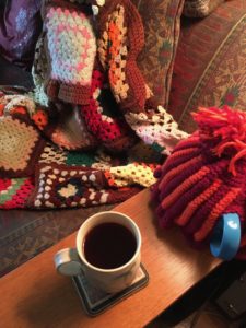 afghan and tea