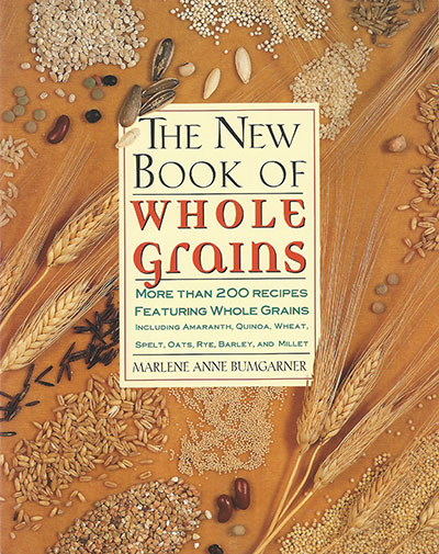 Book cover showing title and grains