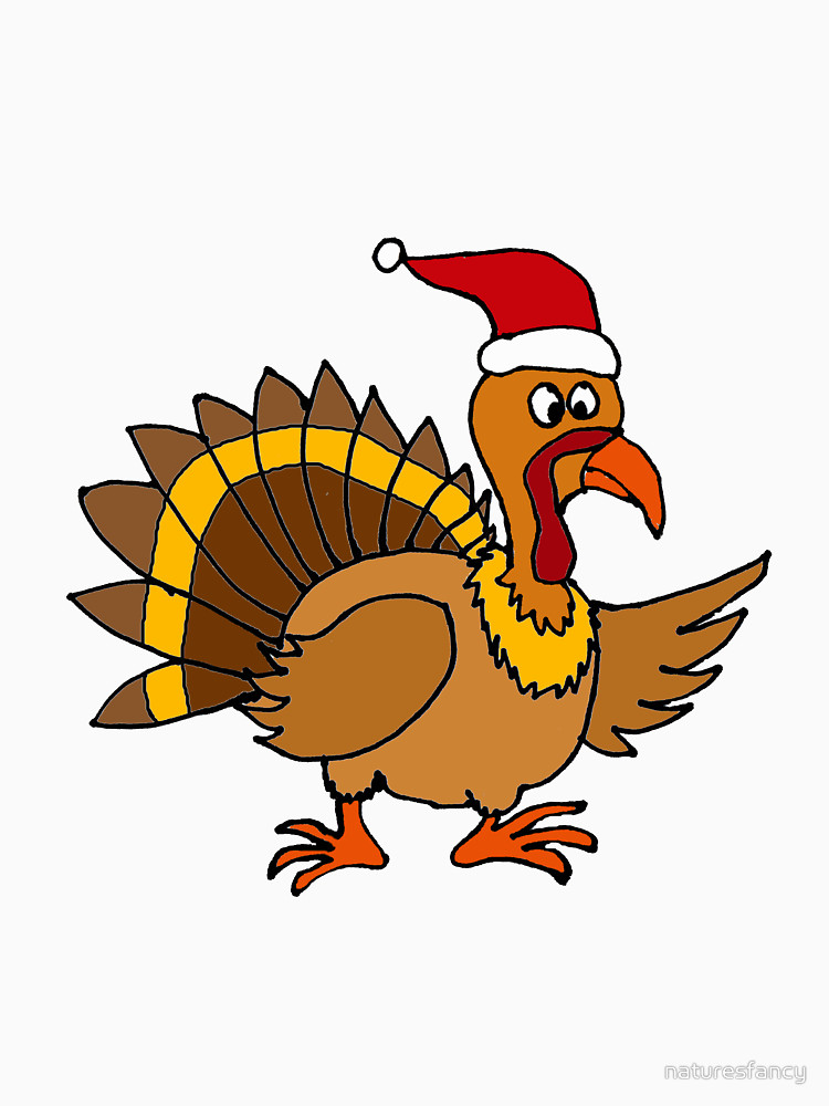 turkey with santa hat